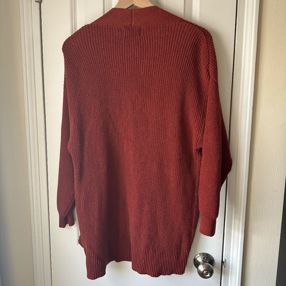 Universal Thread Rust Orange Cardigan Sweater - Picture 2 of 8
